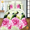 100%Polyester 3D printed textile fabric with big flower for bedsheet/bedding set/mattress